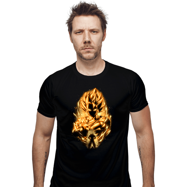 Shirts Fitted Shirts, Mens / Small / Black Golden Saiyan Vegito