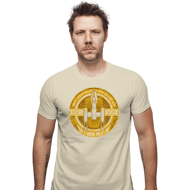 Shirts Fitted Shirts, Mens / Small / Sand Rebel Scum: Y-Wing Pilot