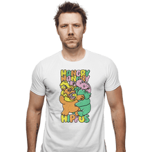 Load image into Gallery viewer, Secret_Shirts Fitted Shirts, Mens / Small / White Hangry Hippos

