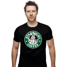 Load image into Gallery viewer, Shirts Fitted Shirts, Mens / Small / Black Starbucky Coffee
