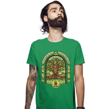 Load image into Gallery viewer, Shirts Fitted Shirts, Mens / Small / Irish Green Deku Tree
