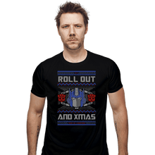 Load image into Gallery viewer, Shirts Fitted Shirts, Mens / Small / Black Roll Out And Xmas
