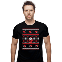 Load image into Gallery viewer, Shirts Fitted Shirts, Mens / Small / Black Festive Duck Hunt
