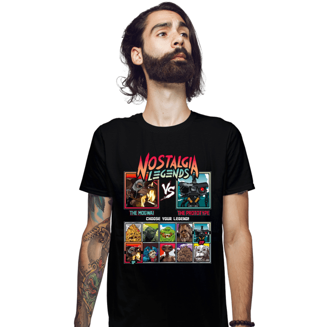 Daily_Deal_Shirts Fitted Shirts, Mens / Small / Black Nostalgia Legends