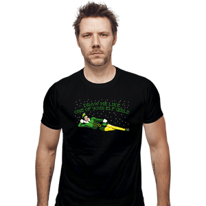 Daily_Deal_Shirts Fitted Shirts, Mens / Small / Black Elf Girls