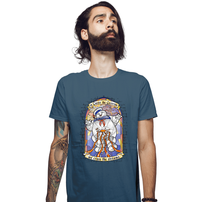 Shirts Fitted Shirts, Mens / Small / Indigo Blue In Gozer We Trust