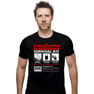 Daily_Deal_Shirts Fitted Shirts, Mens / Small / Black Nakatomi Survival Kit