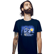 Load image into Gallery viewer, Daily_Deal_Shirts Fitted Shirts, Mens / Small / Navy Starry Night
