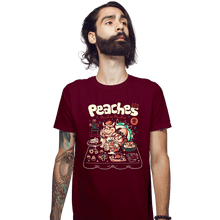 Load image into Gallery viewer, Daily_Deal_Shirts Fitted Shirts, Mens / Small / Maroon Peaches Peaches Peaches
