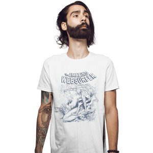 Shirts Fitted Shirts, Mens / Small / White Web Surfer