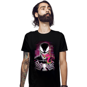 Secret_Shirts Fitted Shirts, Mens / Small / Black Venom Glitch