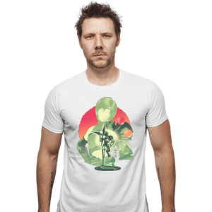 Daily_Deal_Shirts Fitted Shirts, Mens / Small / White Ninja Materia Hunter