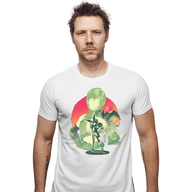 Daily_Deal_Shirts Fitted Shirts, Mens / Small / White Ninja Materia Hunter
