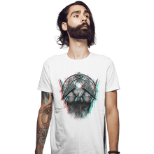 Load image into Gallery viewer, Shirts Fitted Shirts, Mens / Small / White Pyramid Red
