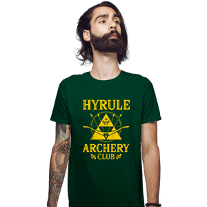 Daily_Deal_Shirts Fitted Shirts, Mens / Small / Irish Green Hyrule Archery Club