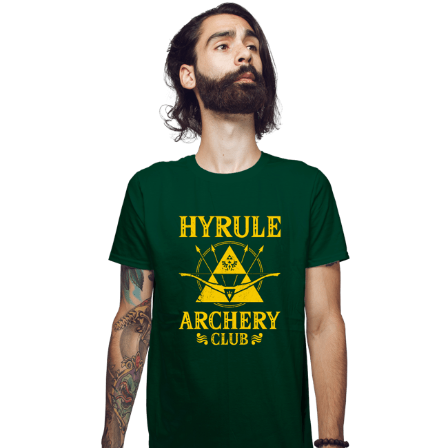 Daily_Deal_Shirts Fitted Shirts, Mens / Small / Irish Green Hyrule Archery Club