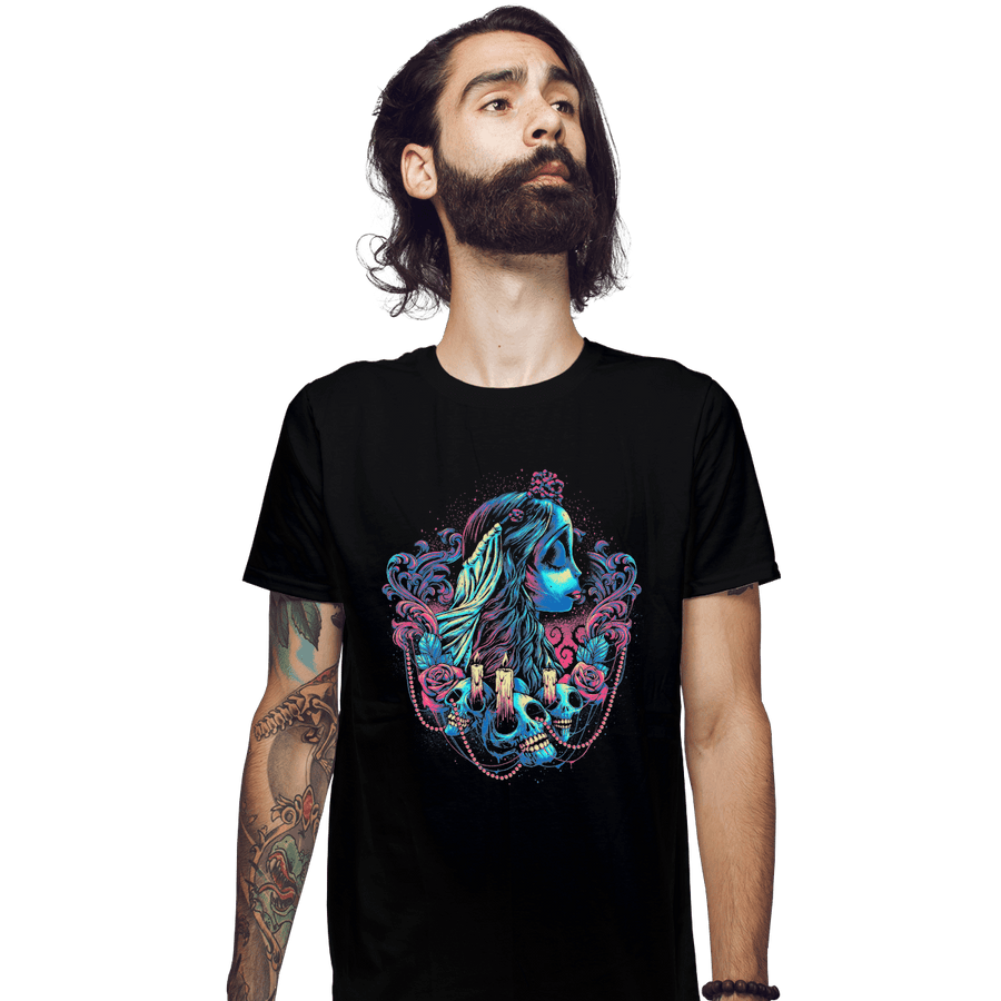 Shirts Fitted Shirts, Mens / Small / Black Colorful Bride