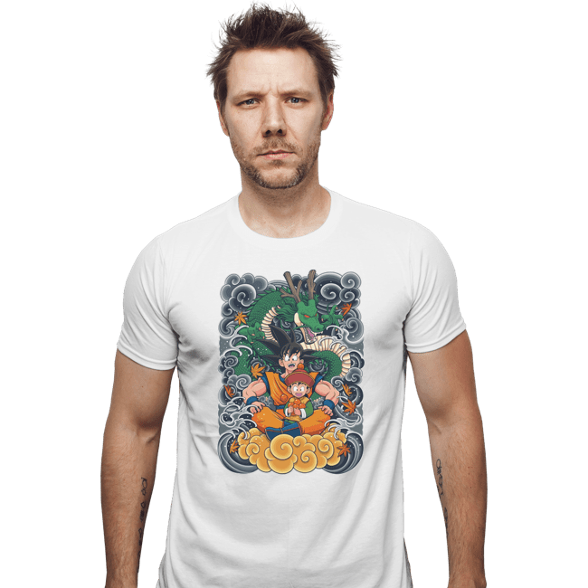 Shirts Fitted Shirts, Mens / Small / White Goku and Gohan