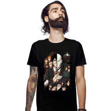 Load image into Gallery viewer, Shirts Fitted Shirts, Mens / Small / Black Potter Tiles
