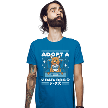 Load image into Gallery viewer, Shirts Fitted Shirts, Mens / Small / Sapphire Adopt A Data Dog
