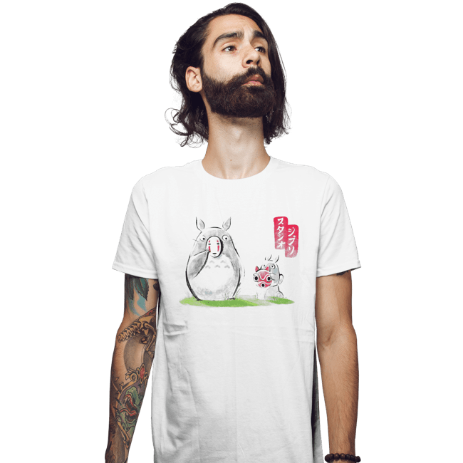 Shirts Fitted Shirts, Mens / Small / White Anime Ink