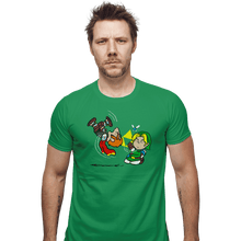 Load image into Gallery viewer, Secret_Shirts Fitted Shirts, Mens / Small / Irish Green Triforce Gag
