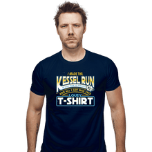 Load image into Gallery viewer, Shirts Fitted Shirts, Mens / Small / Navy I Made The Kessel Run
