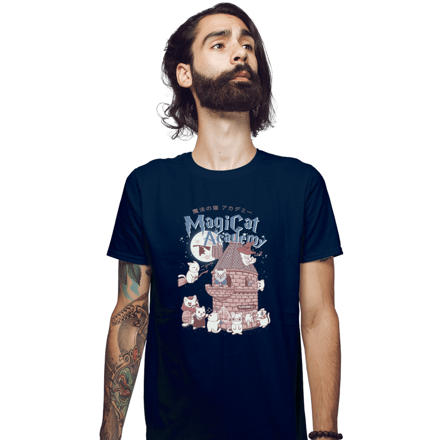Shirts Fitted Shirts, Mens / Small / Navy Magicat Academy