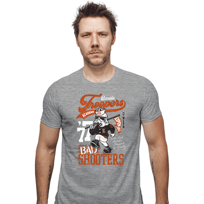Daily_Deal_Shirts Fitted Shirts, Mens / Small / Sports Grey Troopers Academy