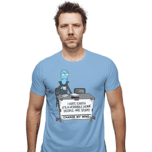 Load image into Gallery viewer, Shirts Fitted Shirts, Mens / Small / Powder Blue I Hate Earth
