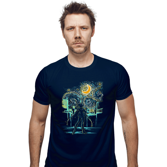 Secret_Shirts Fitted Shirts, Mens / Small / Navy The Starry Moon