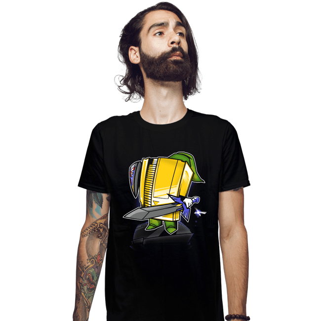 Shirts Fitted Shirts, Mens / Small / Black 8-Bit Hero