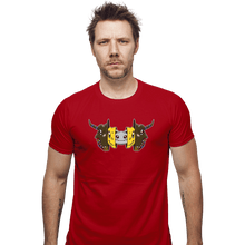 Load image into Gallery viewer, Daily_Deal_Shirts Fitted Shirts, Mens / Small / Red Digital Courage
