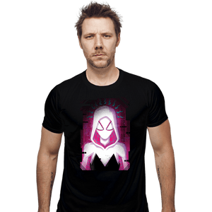 Daily_Deal_Shirts Fitted Shirts, Mens / Small / Black Glitch Spider-Gwen