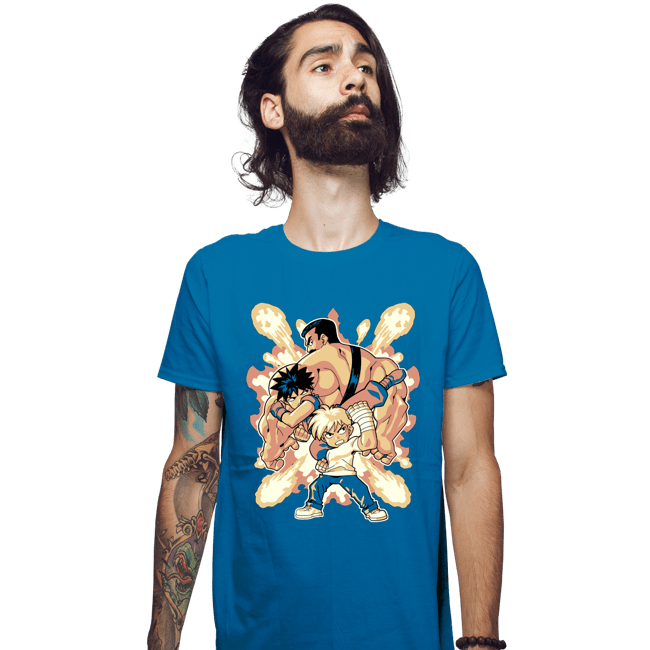 Shirts Fitted Shirts, Mens / Small / Sapphire Final Fight Heroes
