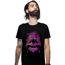 Load image into Gallery viewer, Daily_Deal_Shirts Fitted Shirts, Mens / Small / Black Glitch Batgirl
