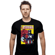 Load image into Gallery viewer, Shirts Fitted Shirts, Mens / Small / Black Avenger Academia
