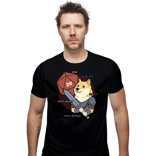 Secret_Shirts Fitted Shirts, Mens / Small / Black D&D Doge Meme