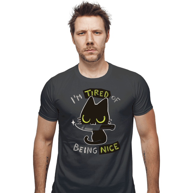 Shirts Fitted Shirts, Mens / Small / Charcoal Tired Of Being Nice