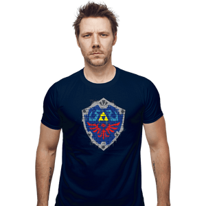 Secret_Shirts Fitted Shirts, Mens / Small / Navy Shield Spray