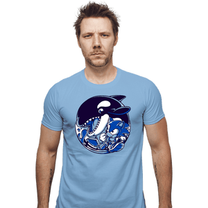 Secret_Shirts Fitted Shirts, Mens / Small / Powder Blue Orca Attack