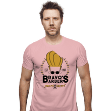 Load image into Gallery viewer, Shirts Fitted Shirts, Mens / Small / Pink Bravo&#39;s Barbers
