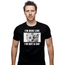 Load image into Gallery viewer, Shirts Fitted Shirts, Mens / Small / Black Zoom Cat
