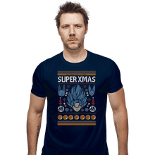 Load image into Gallery viewer, Shirts Fitted Shirts, Mens / Small / Navy Super Xmas
