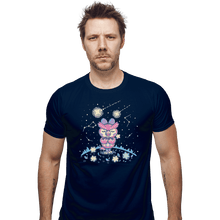 Load image into Gallery viewer, Shirts Fitted Shirts, Mens / Small / Navy Starry Owl

