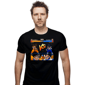 Shirts Fitted Shirts, Mens / Small / Black Goku VS Vegeta