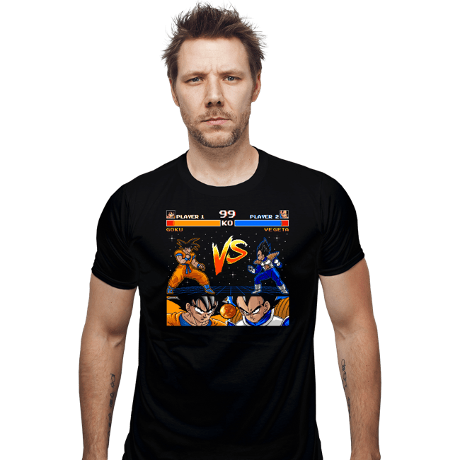 Shirts Fitted Shirts, Mens / Small / Black Goku VS Vegeta