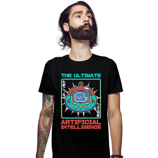 Daily_Deal_Shirts Fitted Shirts, Mens / Small / Black Vintage Virtual Pet