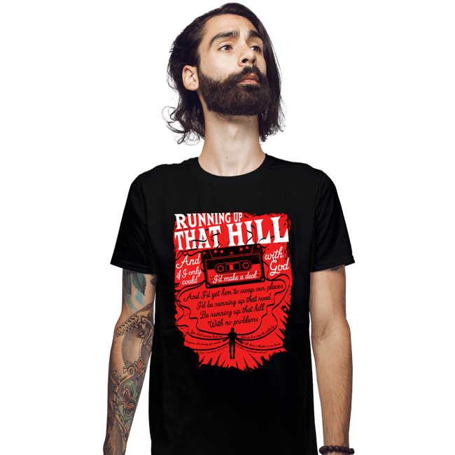 Daily_Deal_Shirts Fitted Shirts, Mens / Small / Black Running Up That Hill Tape