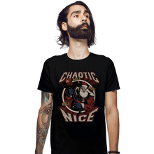 Load image into Gallery viewer, Shirts Fitted Shirts, Mens / Small / Black Chaotic Nice Santa
